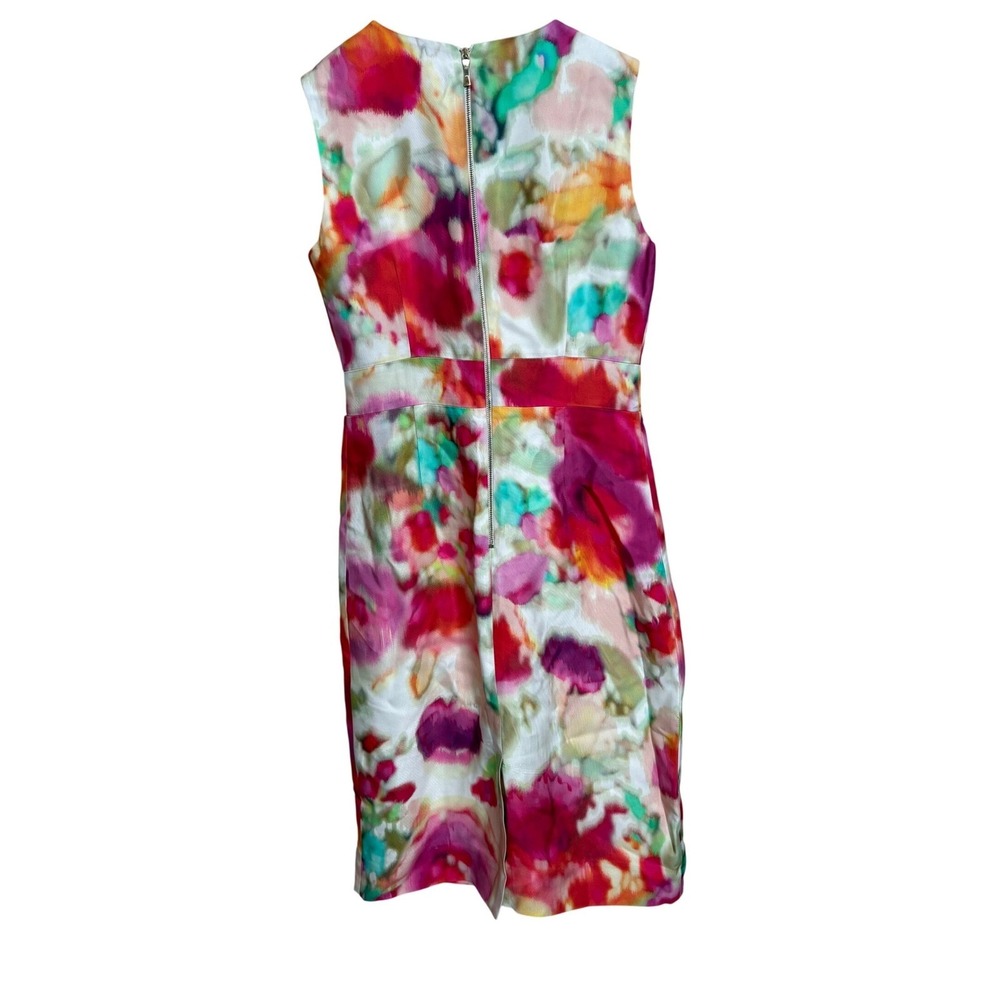Kate Spade New York Watercolor Floral Sheath Dress Pink Red Green Size 6 - Picture 3 of 8